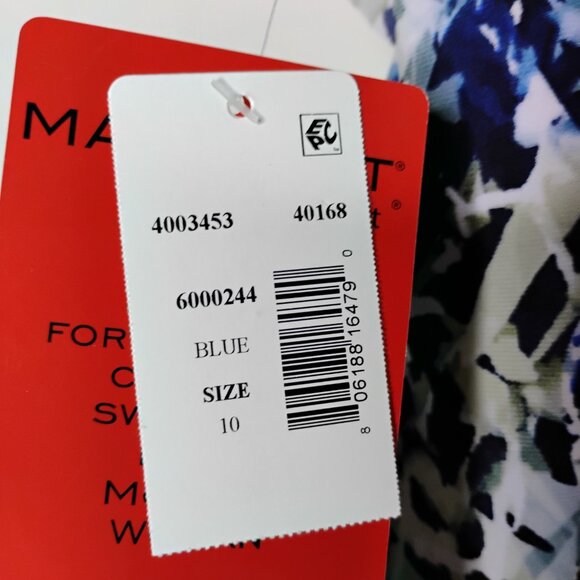 Magicsuit Miraclesuit Tankini Top Tiers Ruffles Flattering Blue Black Print 10 - Picture 11 of 14